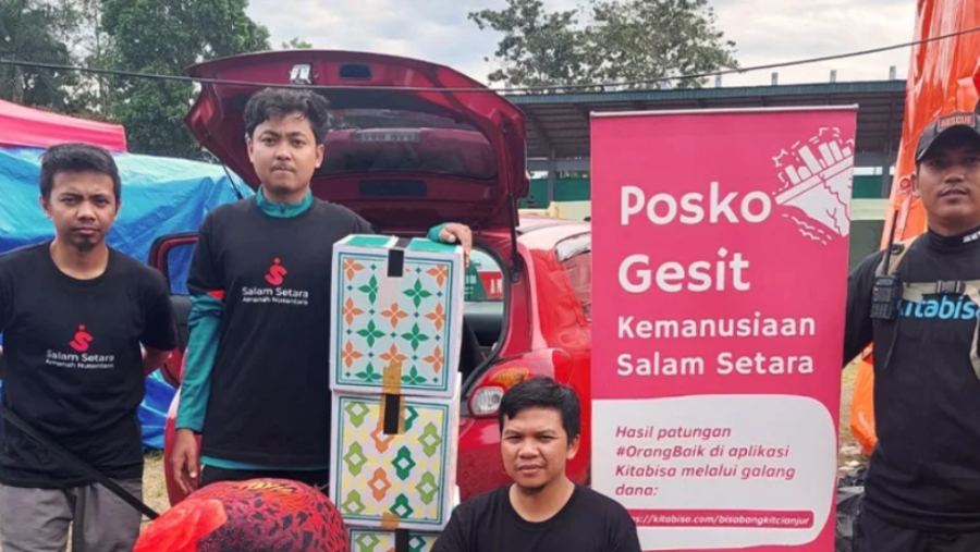 Posko Gesit Kemanusiaan Salam Setara di lokasi gempa Cianjur
