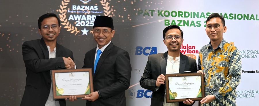 Penerimaan penghargaan pada ajang BAZNAS Awards 2025