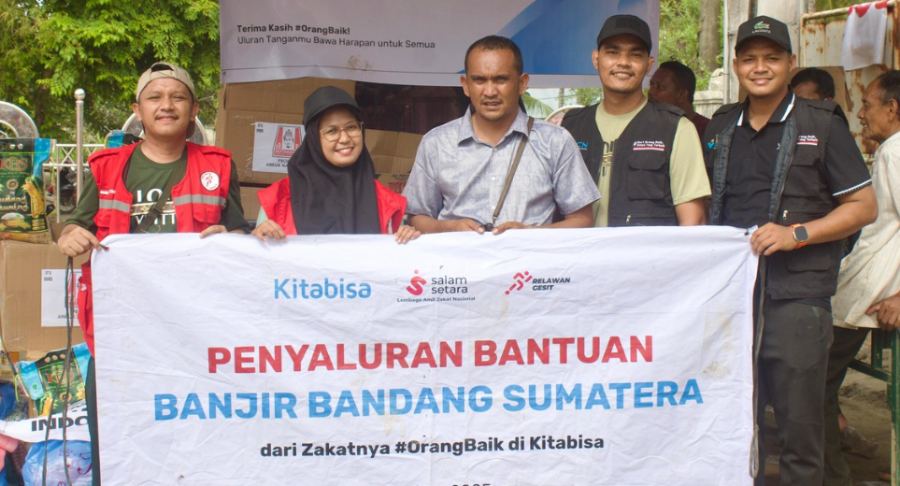 Penyaluran bantuan banjir bandang Sumatera bersama Kitabisa